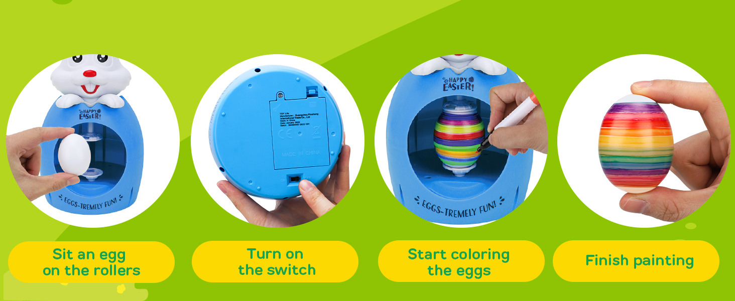 TOY Life Easter Egg Decorating Kit for Kids (Green) Toys