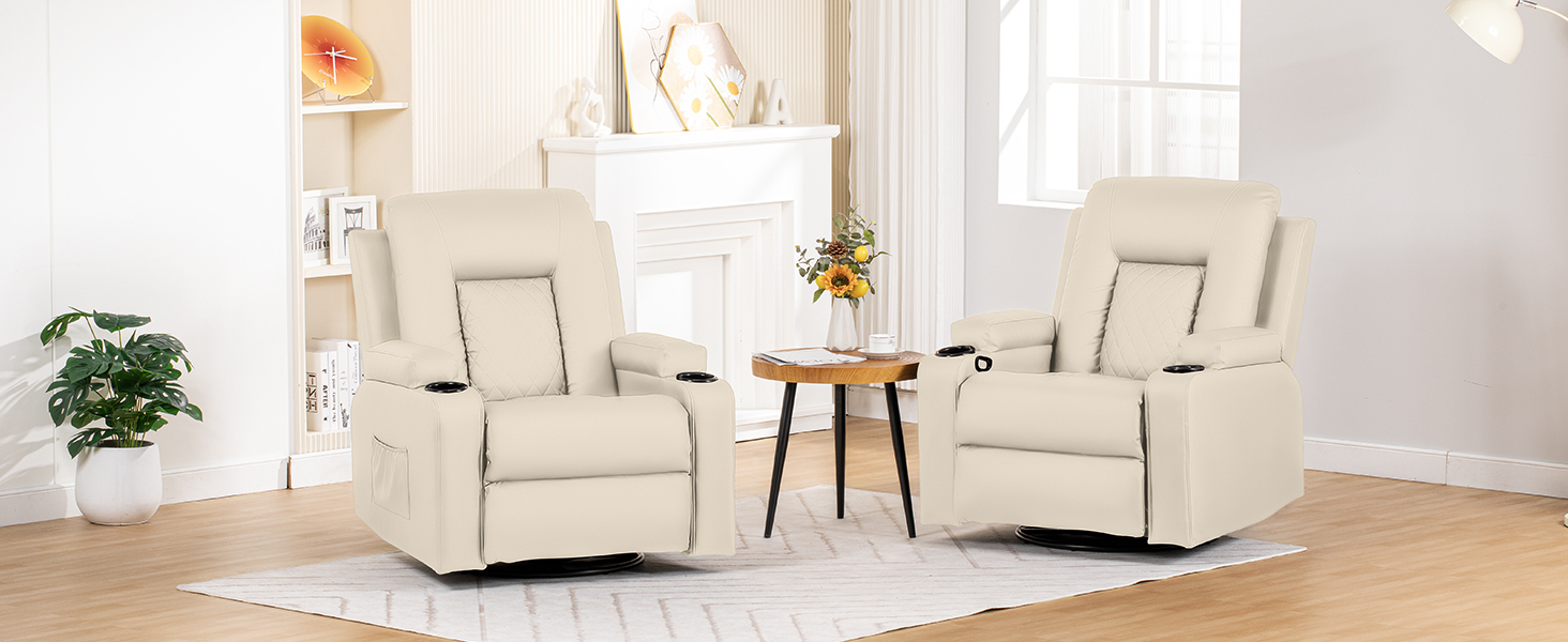 COMHOMA Recliner Chair, Rocker Recliners for Adults, Swivel