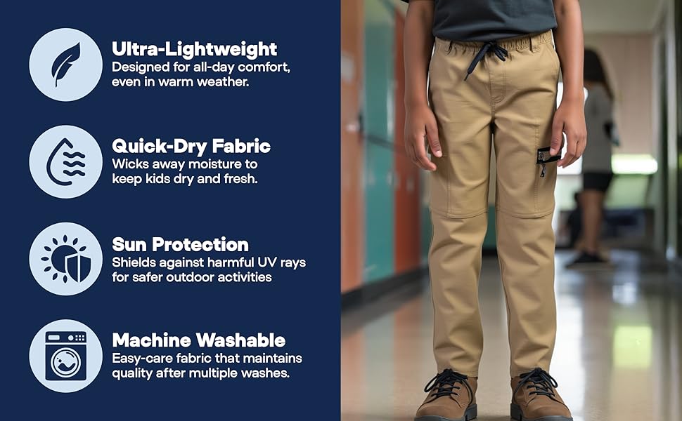 Youth Boys Golf Shorts Stretch School Uniform Clothes Kids Dress Chino Hybrid Twill Casual 