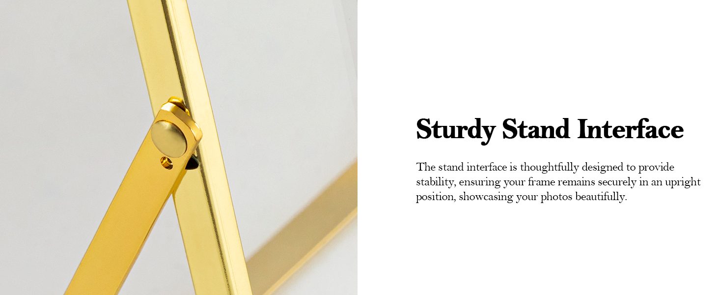 eletecpro 10x8 Metal Picture Frame with Real Glass Cover