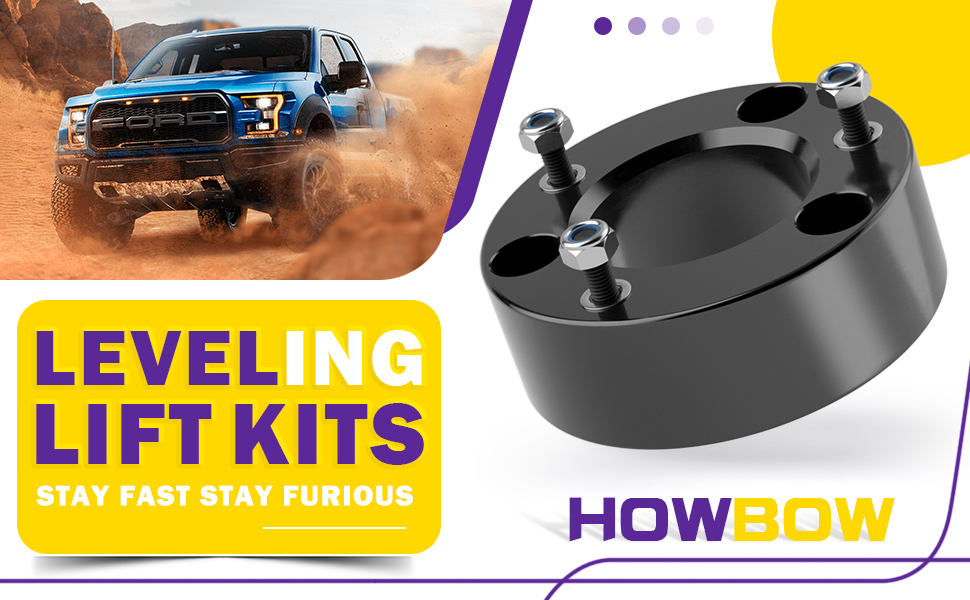 F150 3in Leveling Lift Kit, 3" Front Suspension Lift Kit Strut Spacers for