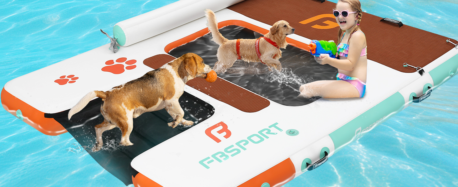 Inflatable Floating Dock Dog Boat Ramp