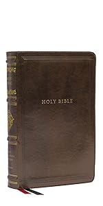 NKJV Personal Size Reference Bible Sovereign Collection Brown Leathersoft