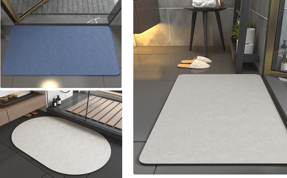 JAYLUN Super Absorbent Bath Mat, Quick Dry Bath Mat Thin Rugs, Water Absorbing Bath