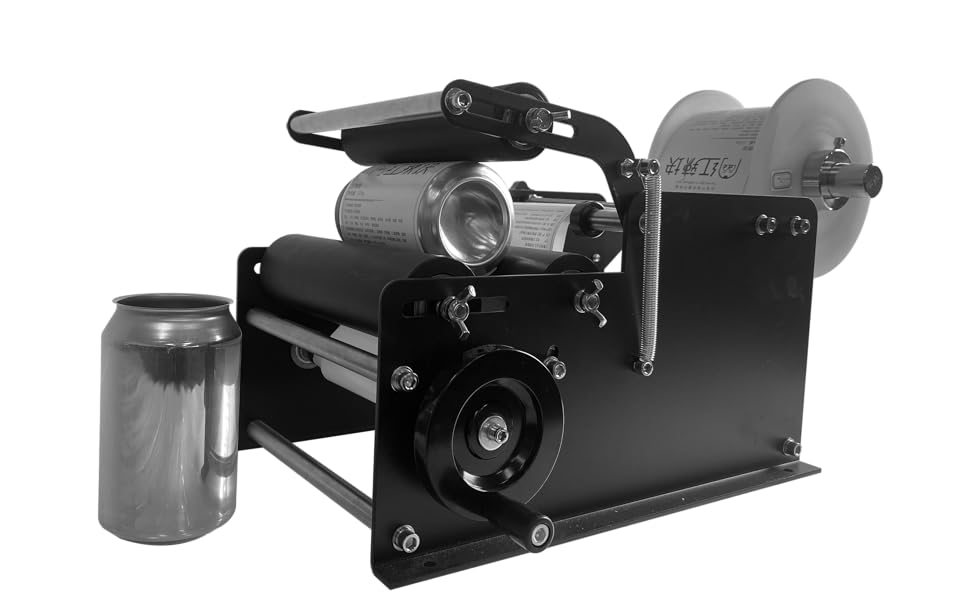 YR YURUI Manual Bottle Labeling Machine, Round Bottle