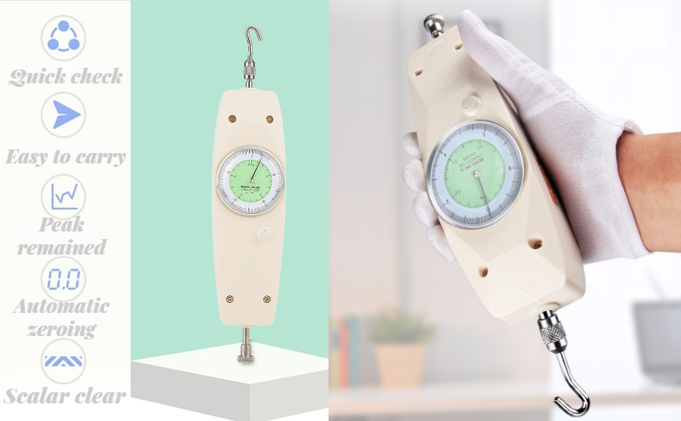 Hilitand NK200 Force Gauge, Analog PushPull Force Gauge, Force Gauge