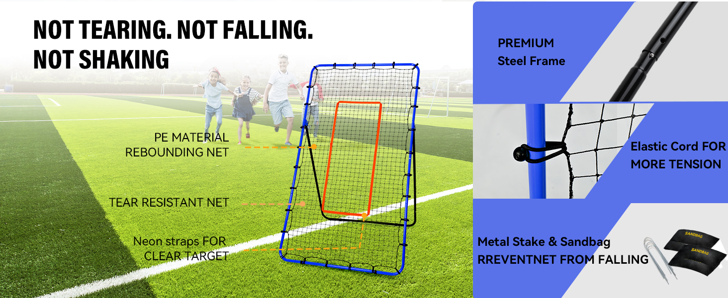 Orealla Volleyball Rebounder Net, 5 Angles Adjustable