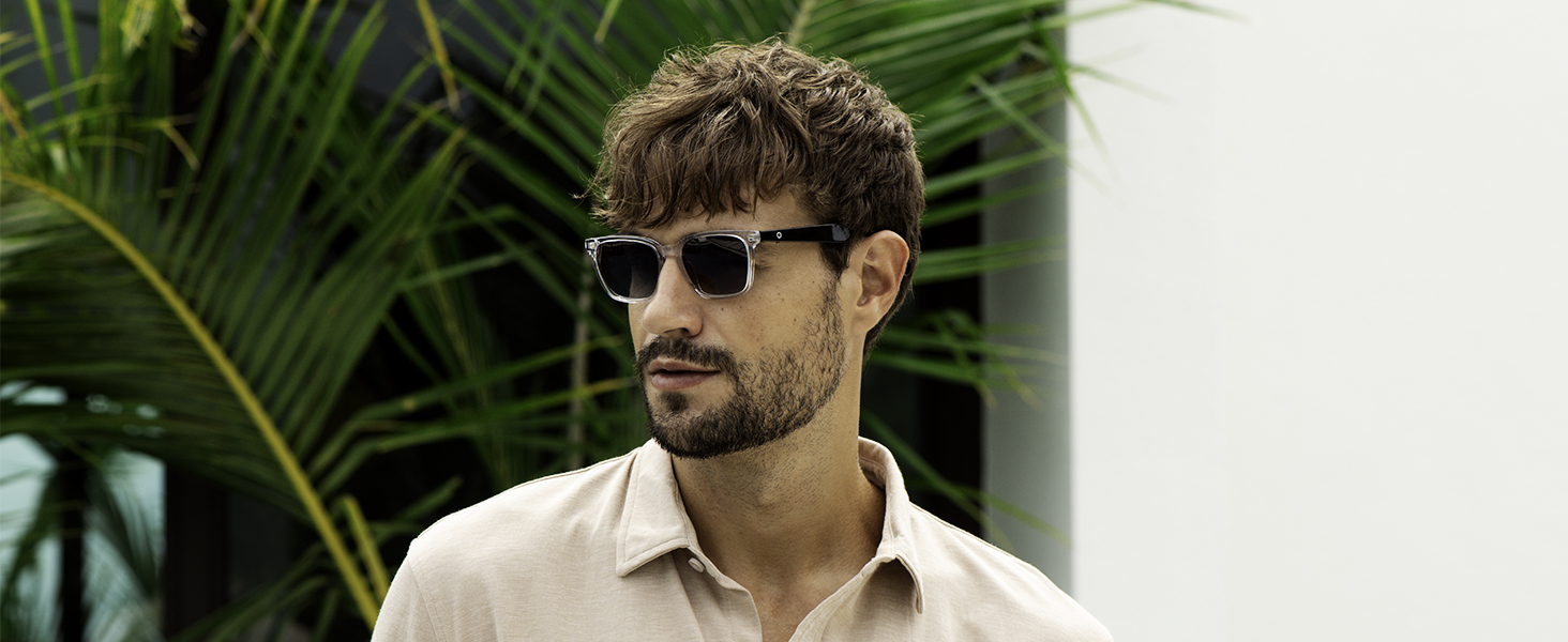 Lucyd Smart Sunglasses | Eclipse Model | Bluetooth Audio Glasses - Men & Women | Open Ear Noise Canceling Wireless Mics |4 Speakers | Voice Assistants Compatible | Narrow Size 22 Lucyd Lyte Eclipse Bluetooth Audio Sunglasses Unisex