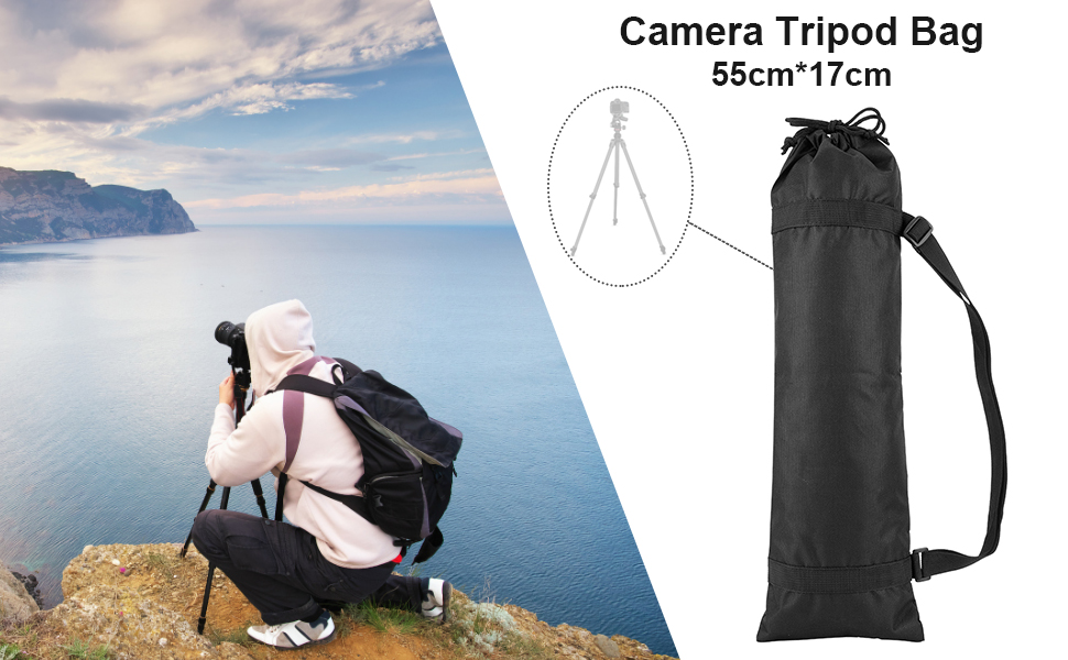 Bewinner Camera Tripod Bag Black Portable Folding Outdoor