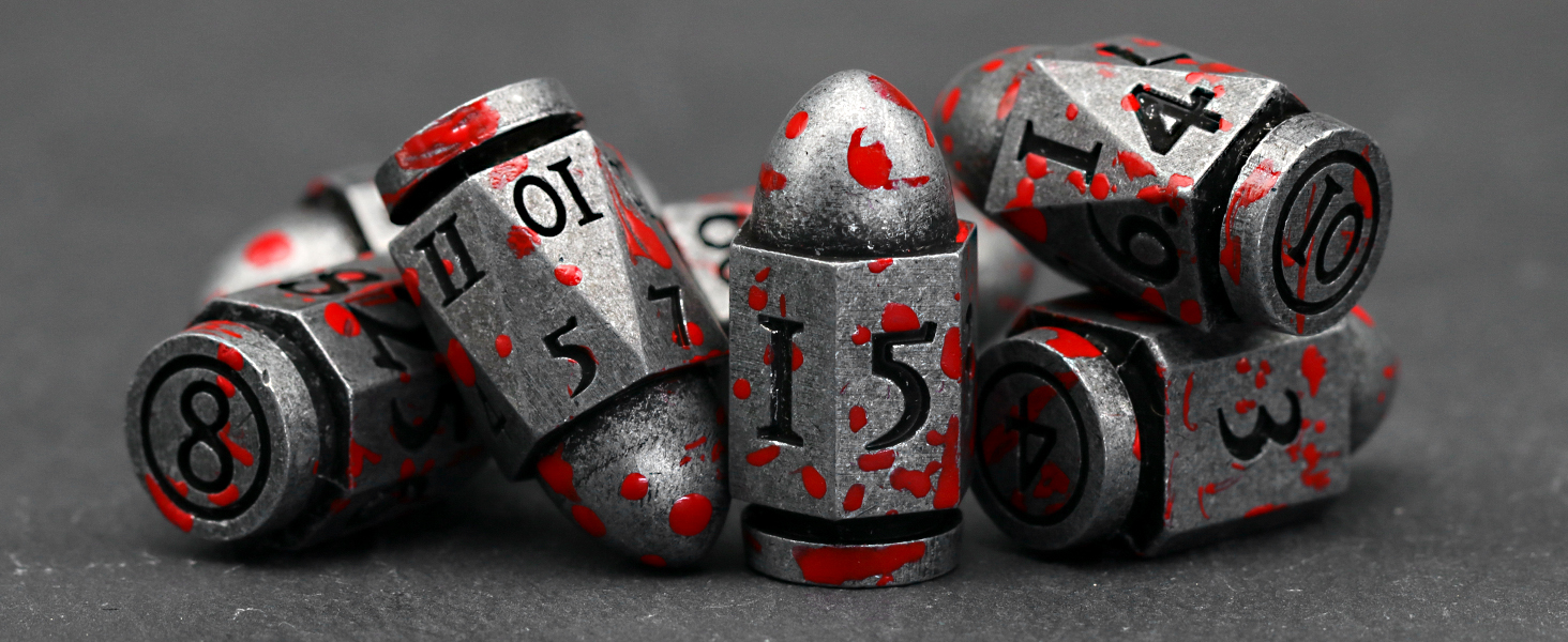 Bullet DND Dice Set, Metal Dice for Dungeons and Dragons