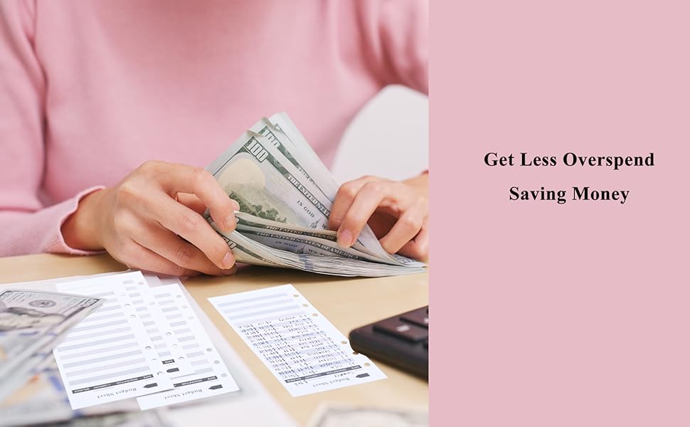 Ndsox 60pcs A6 Expense Tracker Budget Sheets for A6 Budget