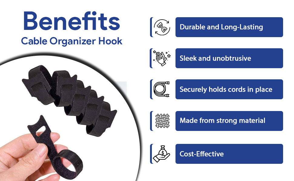 SPN-JGSP 50 Piece Cable Organizer Hook & Loop Tape