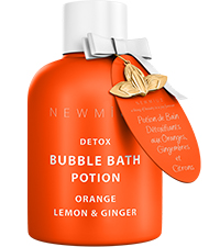 Luxury Foaming bubble bath gift set detox orange ginger lemon