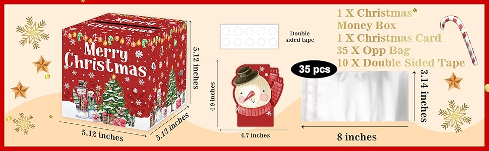 Christmas Party Gifts,Christmas Money Pull Box, Christmas Money Pull Box for Kids Adults