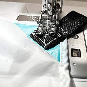 Being thin and of low stretch, the 40D ripstop nylon easy to sew with