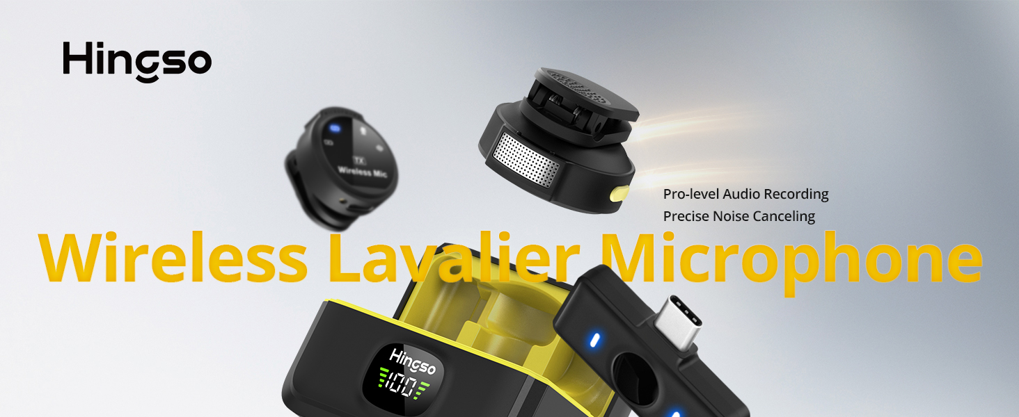 2025 Latest Vloggers&#39; Wireless Lavalier Microphone for iPhone, Android and Pads