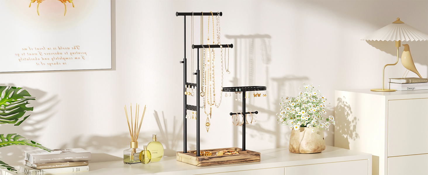 Alsonerbay Corner Shelves and Jewelry Stand Bundle Home