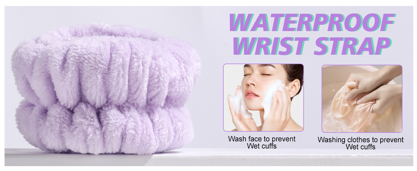  Wrist Washband Ladies Spa Hair Wraps Headbands for Shower Makeup Bath 
