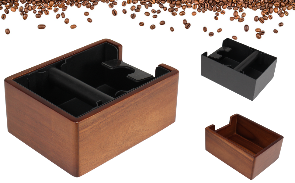 DIBTSA Espresso Knock Box with Tamping Station,Coffee