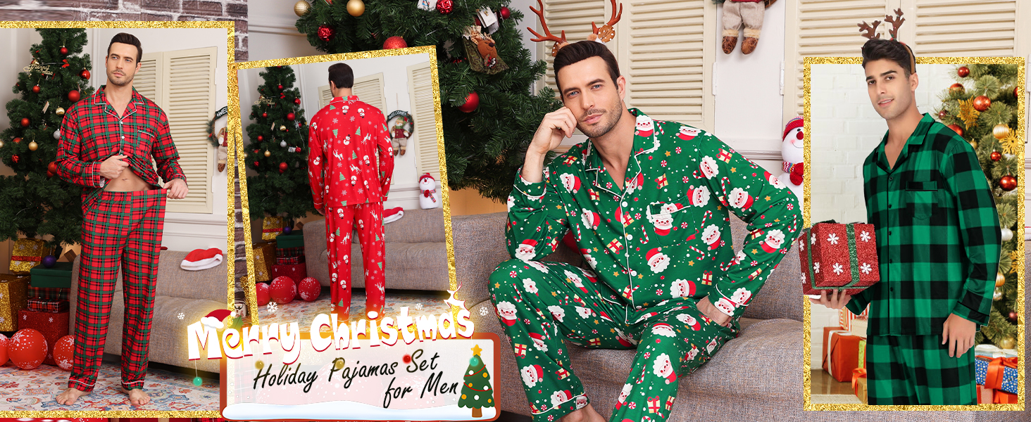 men pjs sets christmas pajamas for men christmas pjs men