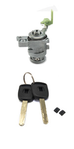 3mirrors Left&amp;Driver Door Side Lock Cylinder w/ 2 Keys Compatible with 2003-2007 Honda