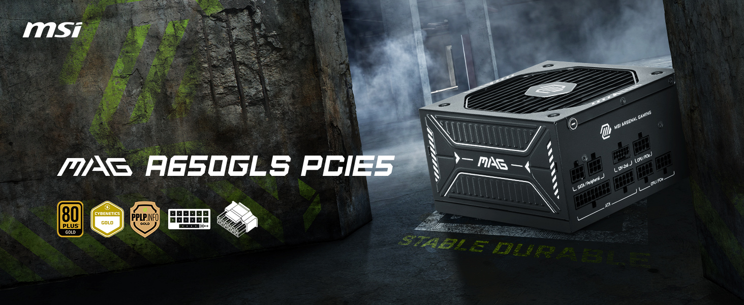 MAG A650GLS PCIE5 Powe Supply