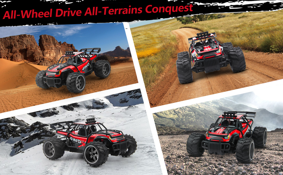 Rhybor Remote Control Car 25Km/h High Speed RC Crawler Car 114 Scale 4WD Off Road Toy Truck