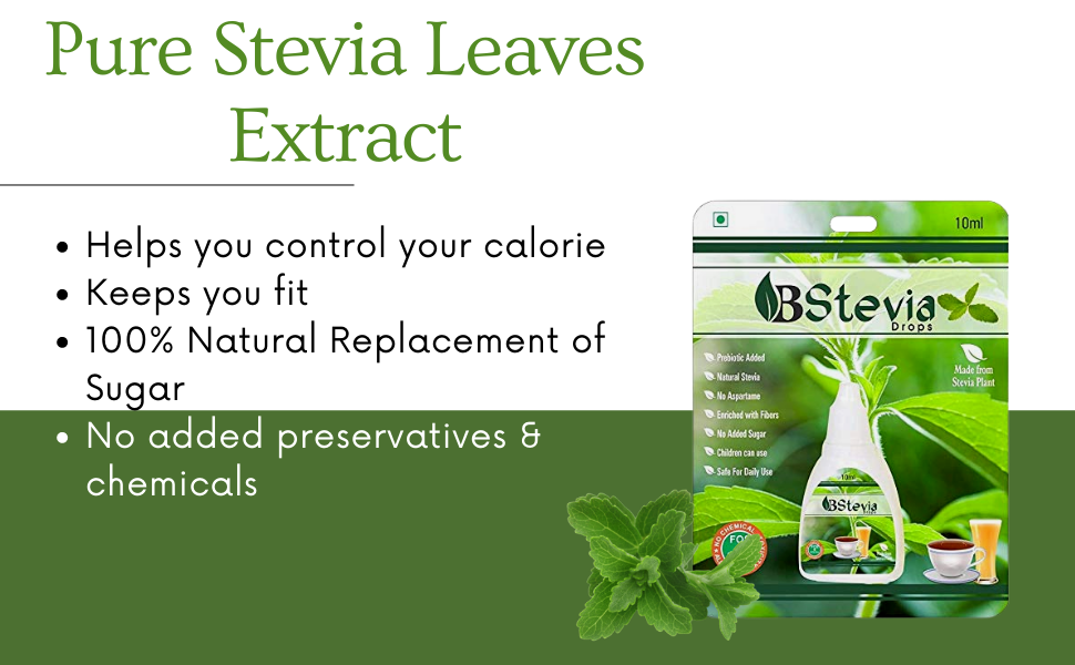 Livebasil Overseas Stevia Drops Pure Stevia Leaves Extract Natural