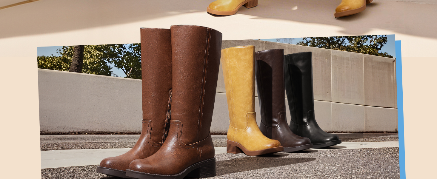 womens knee high boots banana boots