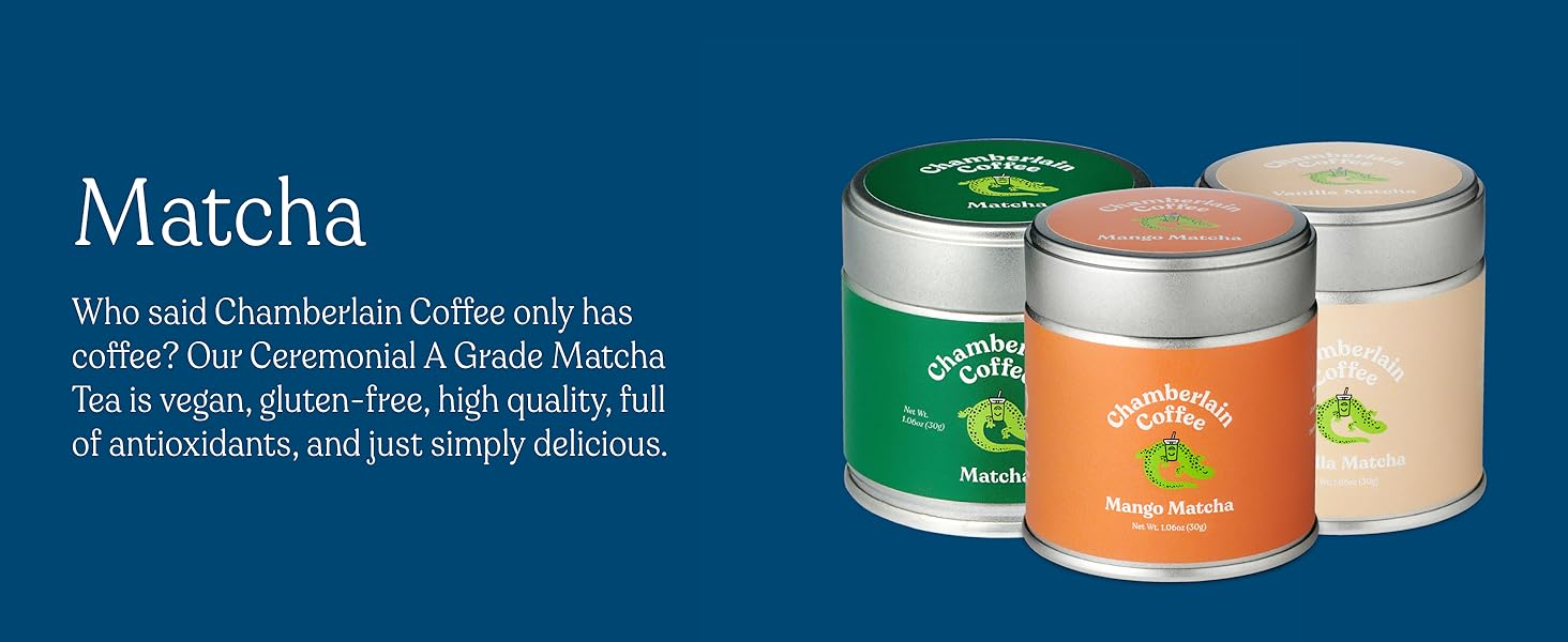 Chamberlain Coffee Matcha Japanese Green Tea Powder, Vegan