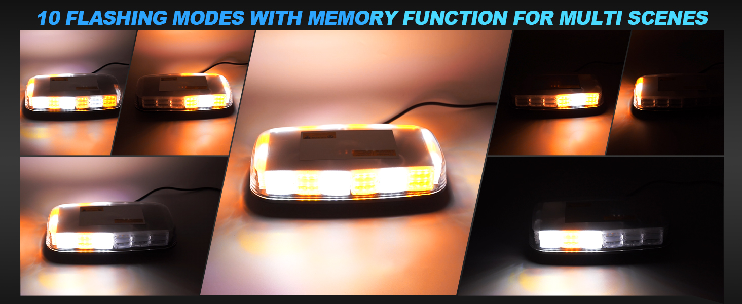 SUPAREE Emergency Vehicle Roof Top Strobe Lights, 108 LEDs