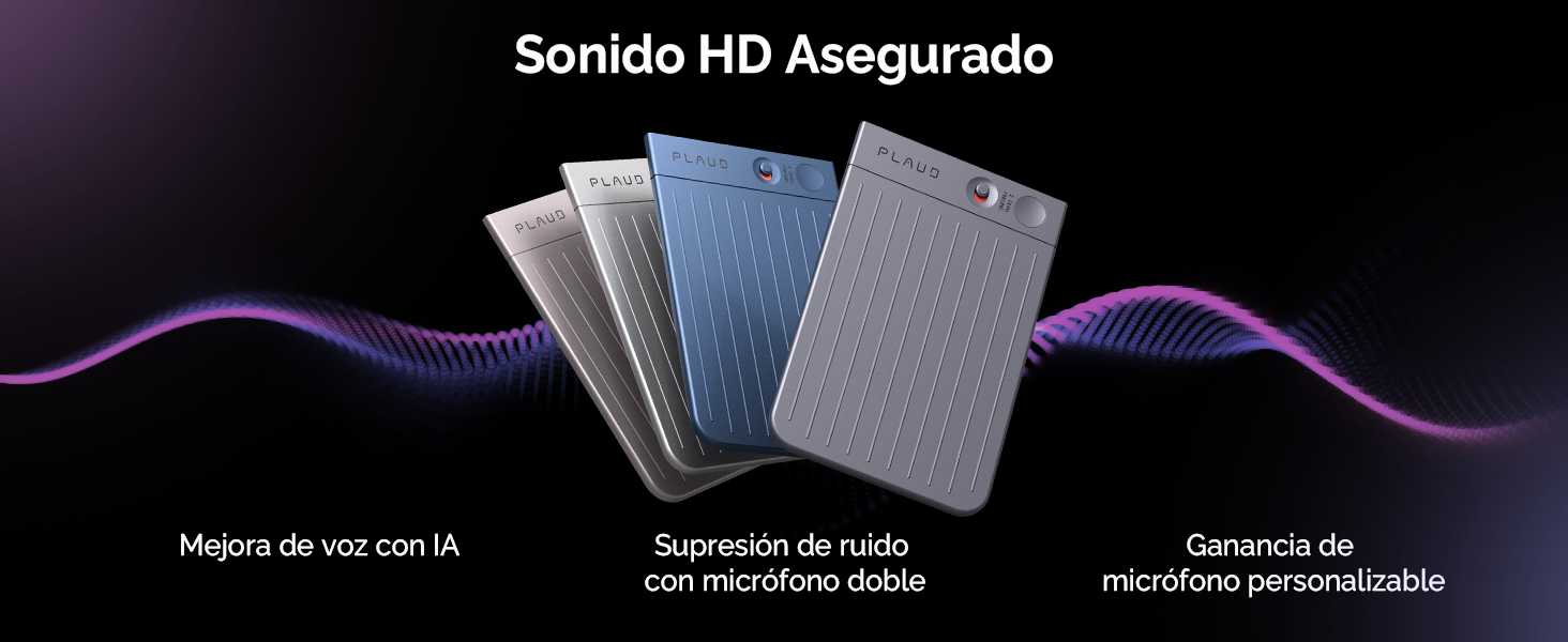 Grabadora de Voz PLAUD Note IA con Funda Negra