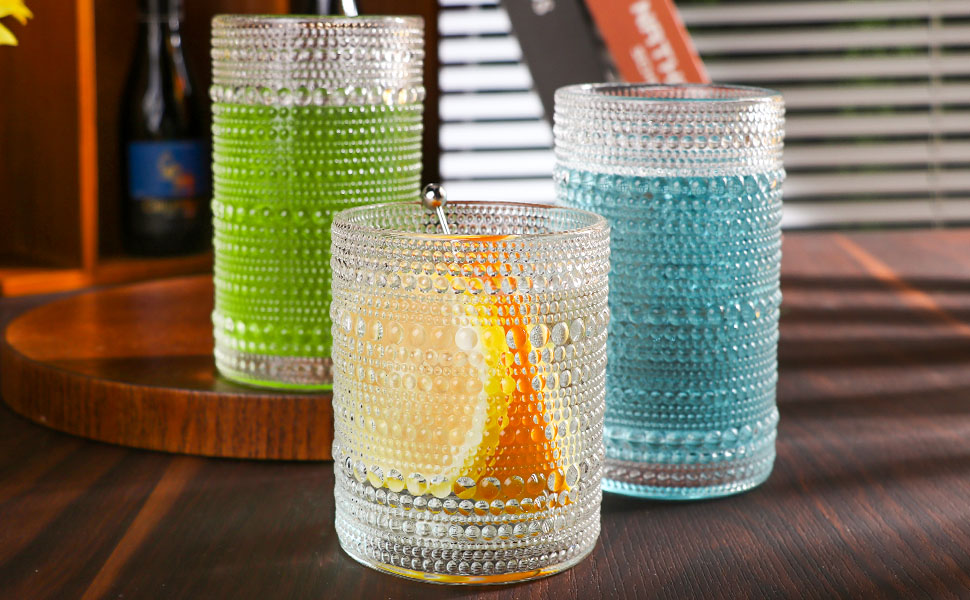 Ymyaye 8 Pack Drinking Glasses, 4pcs Highball Glasses