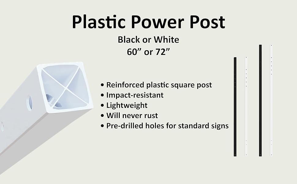 Plasticade RollAPost Portable Sign Post Base for 24" x 24