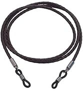 CALFOVERA Cowhide Leather Eyeglass Strap for Men Women Genuine Leather Eye Glass Holder Around Ne...