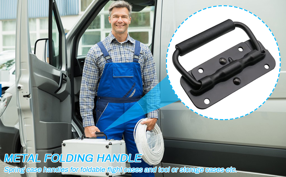 SpringLoaded Handle Pull Sturdy Chest Handles Heavy Duty Tool Box