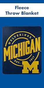 Michigan Wolverines Fleece Throw Blanket