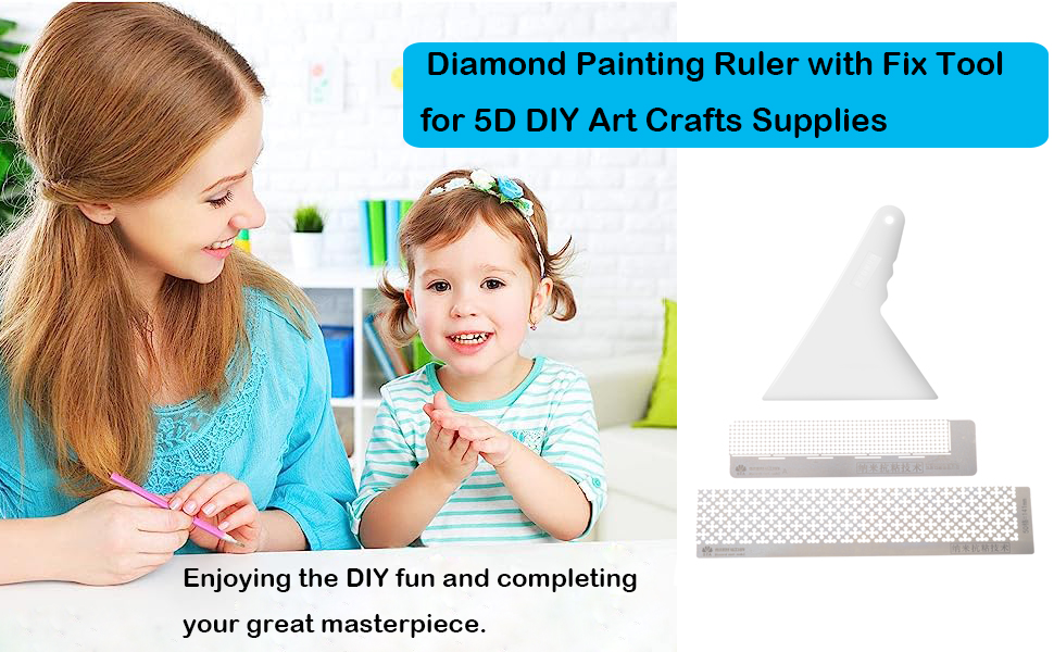 2Pieces Diamond Painting Ruler, Stainless Steel Diamond