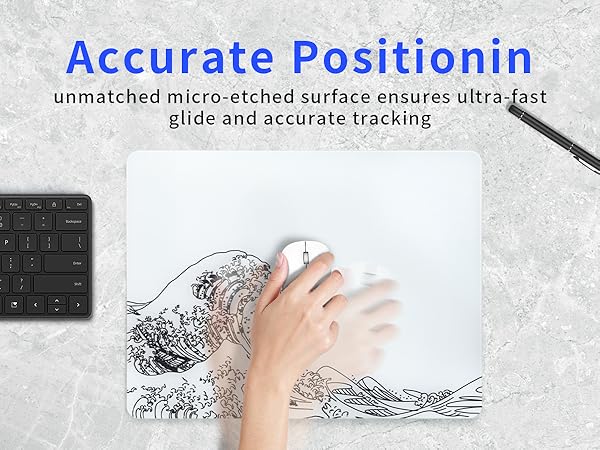 VSPOiGEAR GLASS MOUSEPAD 胡桃のあ EDITION Amazon.com: XVX Glass Gaming Mouse Pad, White Kanagawa Hard