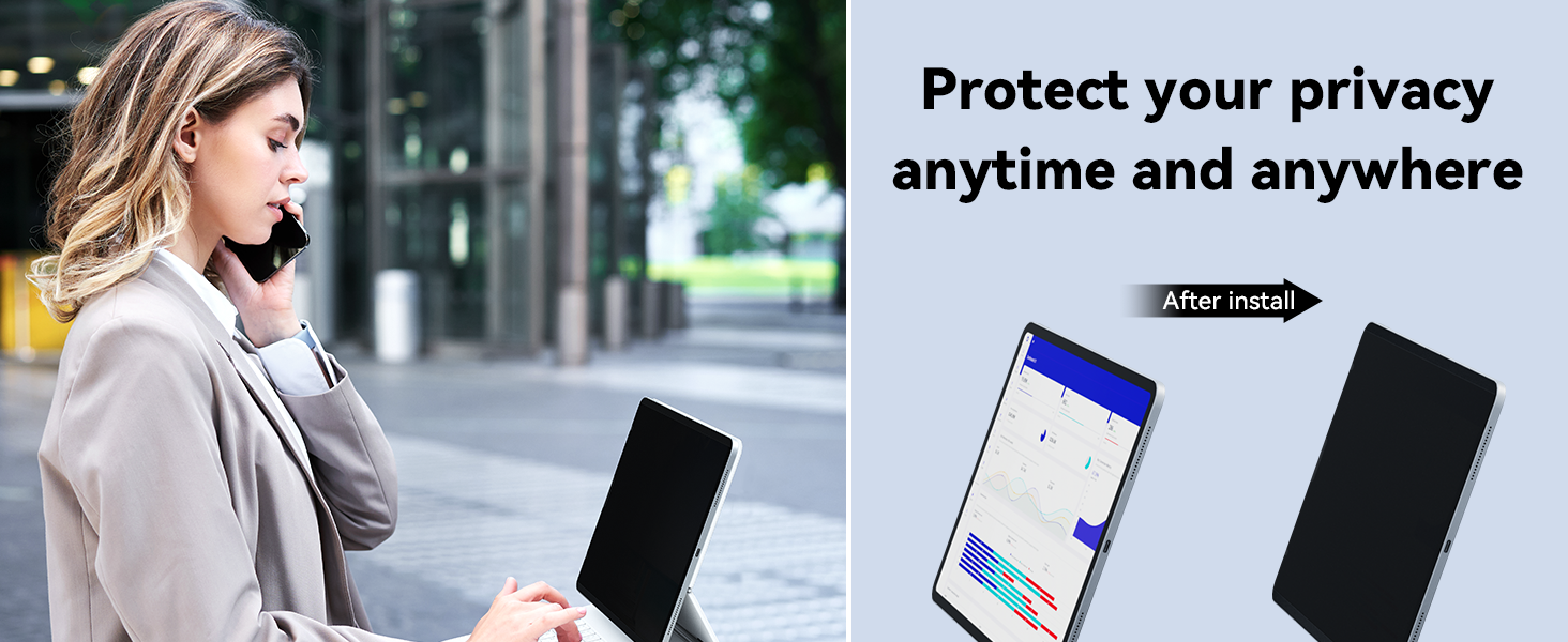 IPROKKO Privacy Screen Protector iPad Pro 12.9 Inch for 6th