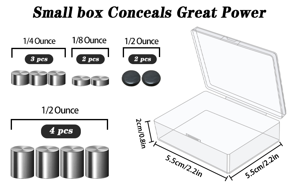 Pinewood Car Derby Weights 4 OZ 3 Size Cylindrical Tungsten