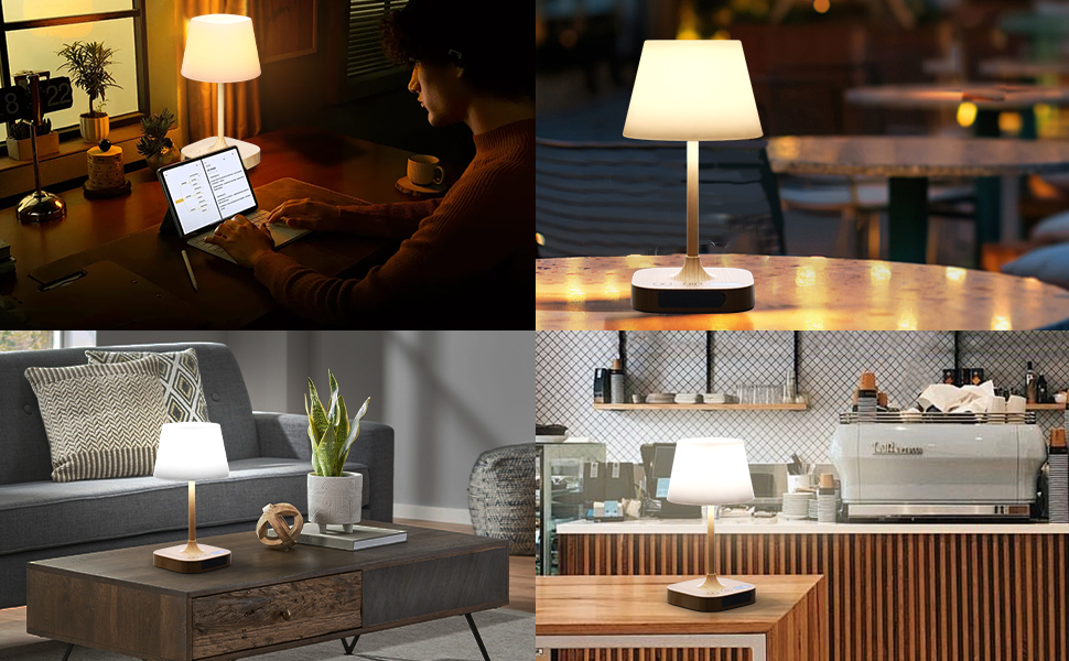 Outdoor Table Lamp, IP55 Waterproof Lamp for Shower, 3