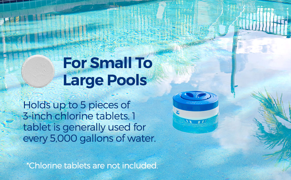 for small and large pools great capacity 5 pieces 3 inch chlorine tablets