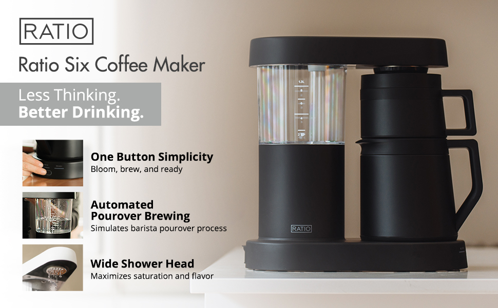 ratio six coffee maker carafe pour over grind thermal mocha master brew 9 brew 8