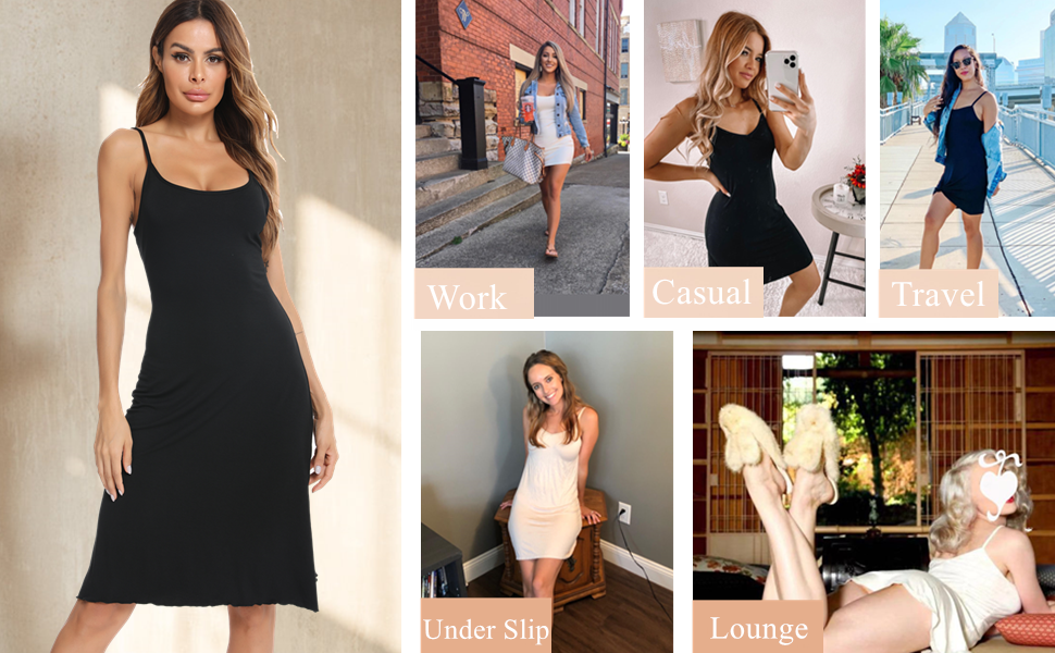 Vlazom Women Full Slips Sexy Soft Under Dress 
