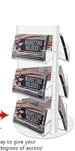 Spinning Sign Holder with Business Card Display