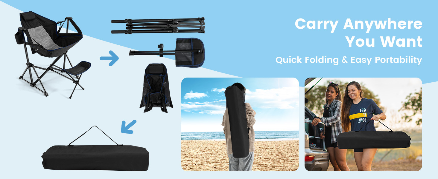 Carry Anywhere You Want Quick Folding & Easy Portability