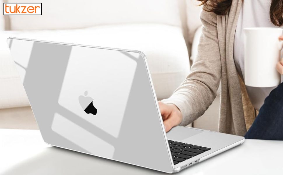 Tukzer Laptop Hard Shell Case Cover Compatible for New Apple MacBook Air 13.6 inch M4 M3 M2 