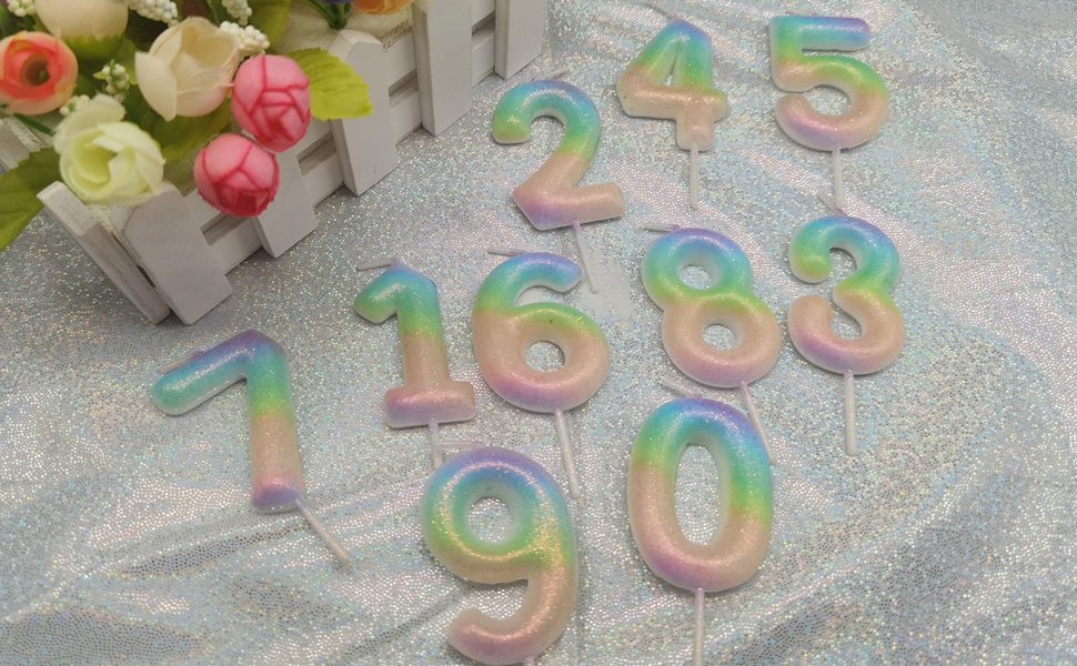 2.76" Large Birthday Candles 1st One Year Cake Baby Roman