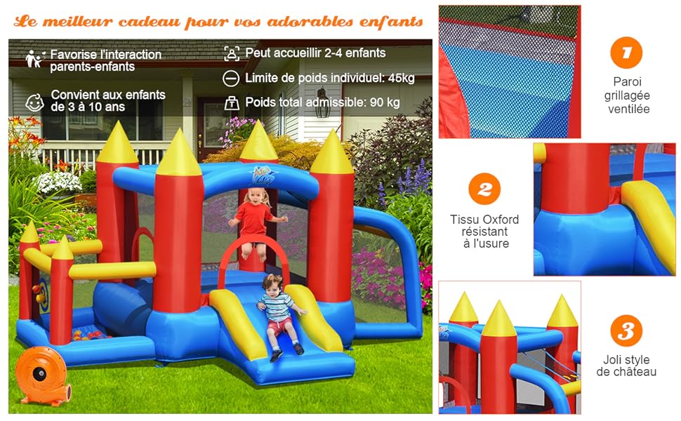 COSTWAY Château Gonflable Pour Enfants Avec Souffleur 450W Toboggan 60 Boules Colorées,Jeux De Fléchettes But De Football Sac 10 COSTWAY Château Gonflable Pour Enfants Avec Souffleur 450W Toboggan 60 Boules Colorées,Jeux De Fléchettes But De Football Sac -Pas Cher Clair Jardin Magasin AAHKMJXYDAFdJAOAIMEbOAchlkWZ0oakZn uVZ0mPidMNbILvCvspZ4oG3fPgIqc1P26RdPiG8KHKUtblW5 ULKvLD1OHzwX jolGWPZGyLZfKWctfXijKX3PERMeQho1sDbXTieOnc7S6Ju1cRrTuAPMMakJsGl8mWybhZejmi LT1tKno47 KqFfmQzKuHhRSAV6KCkUgCu9KkiH3PENmz